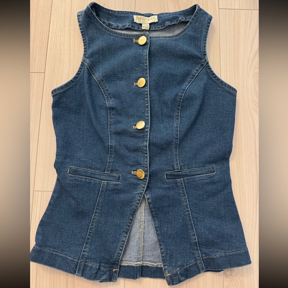 NWT Thirty Thirty LA denim vest Size XS